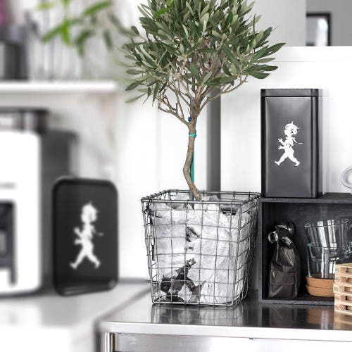 Kaffeburk Mattsvart/Silver