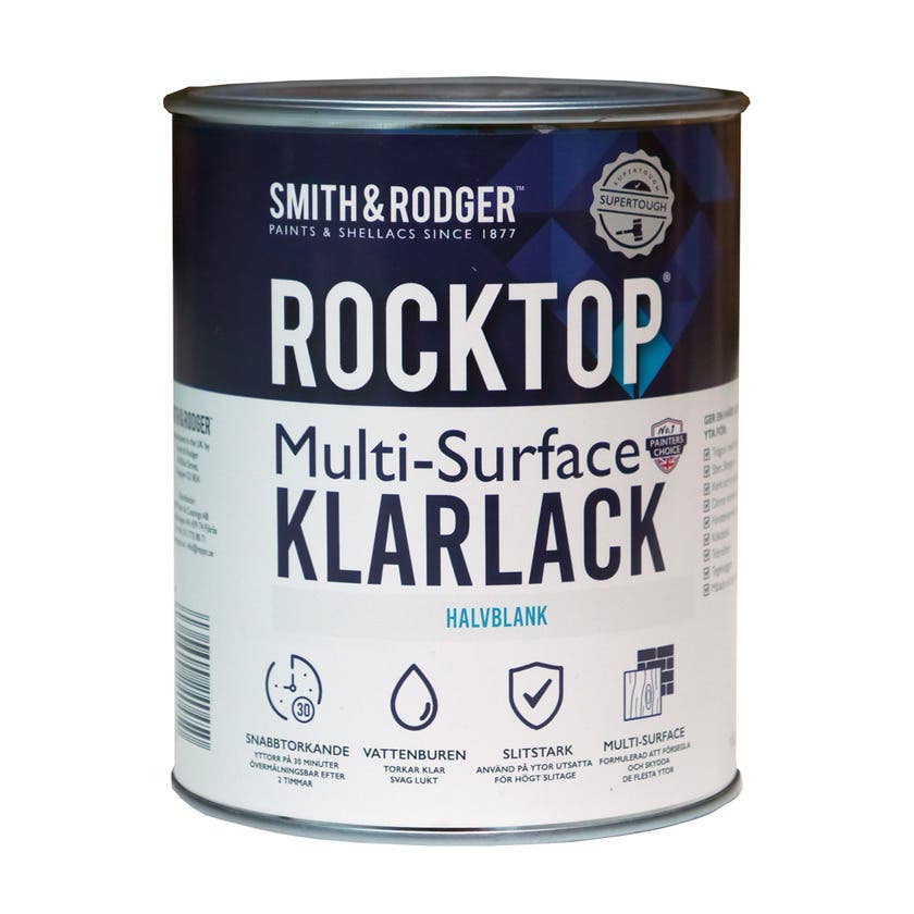 Rocktop Multi-surface klarlack Halvblank 500ml