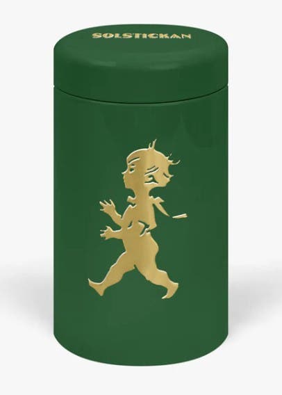 Rör tändstickor, Grön/Guld (ca 100 stickor)